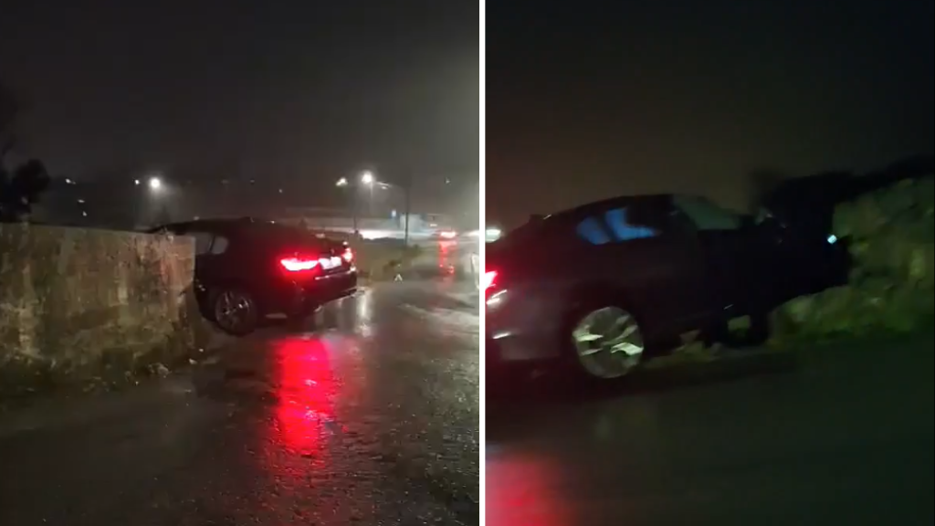 Famalicão: Carro entra em despiste e derruba muro na freguesia de Seide