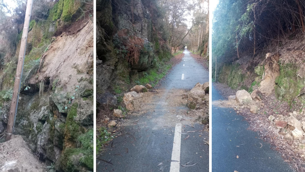 Perigo iminente: Desmoronamentos na ciclovia Famalicão - Póvoa