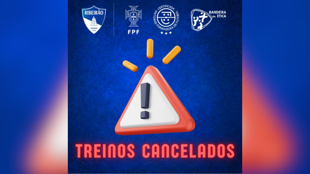 Ribeirão Futebol Clube cancela treinos devido ao mau tempo