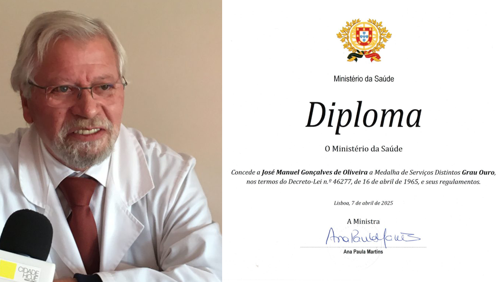 Famalicão: Dr. Oliveira distinguido com medalha de ouro pelo Ministério da Saúde