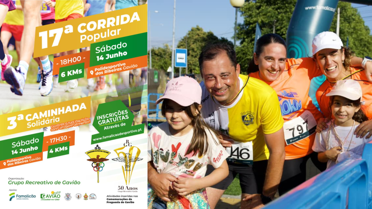 GR Gavião promove Corrida Popular e Caminhada Solidária a 14 de junho