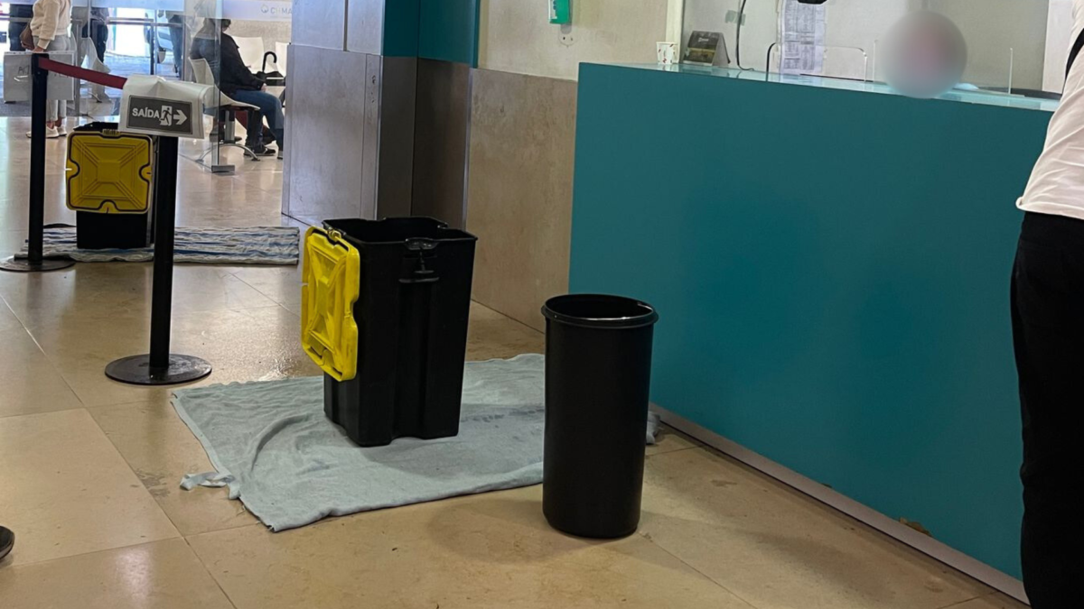 Urgência com baldes: Hospital de Famalicão volta a sofrer com o mau tempo