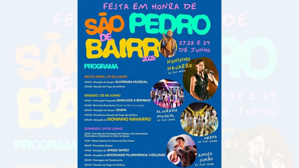 Famalicão: S. Pedro de Bairro com três dias de festa, de 27 a 29 de junho