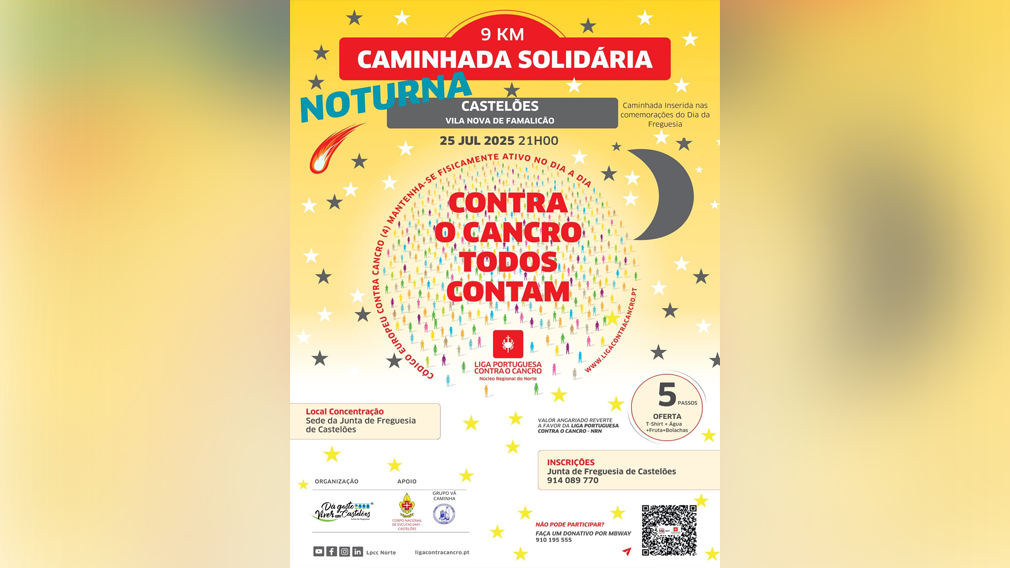 Famalicão: Caminhada solidária a favor da Liga Portuguesa Contra o Cancro