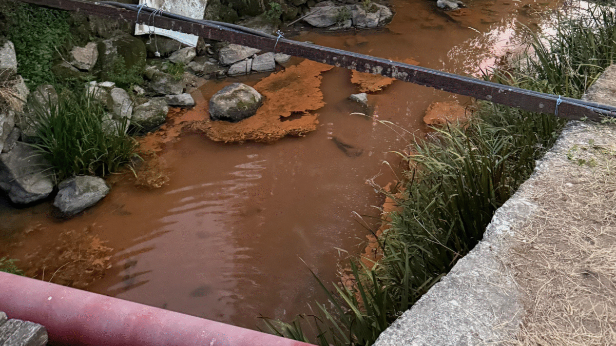 Famalicão: Rotura em conduta provoca cheiro e cor invulgar no rio Pele em Landim