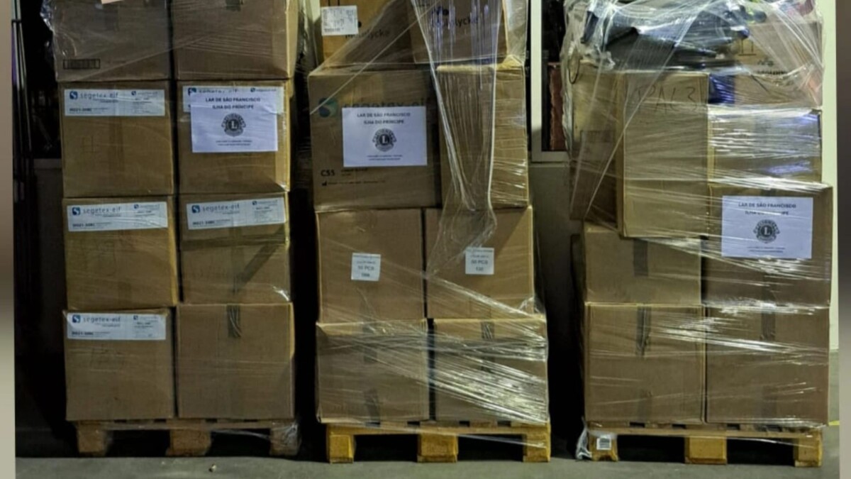Famalicão: Lions Clube envia 400kg de ajuda técnica para a ilha de Príncipe