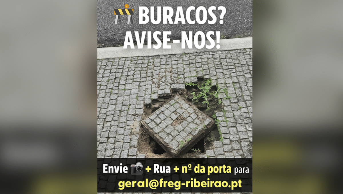 Famalicão: Se vir um buraco na estrada, avise a Junta de Freguesia de Ribeirão