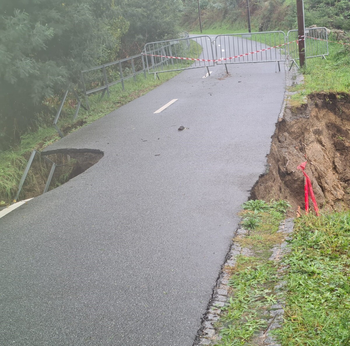 Famalicão: Troço da ciclovia encerrado este sábado começou a ceder