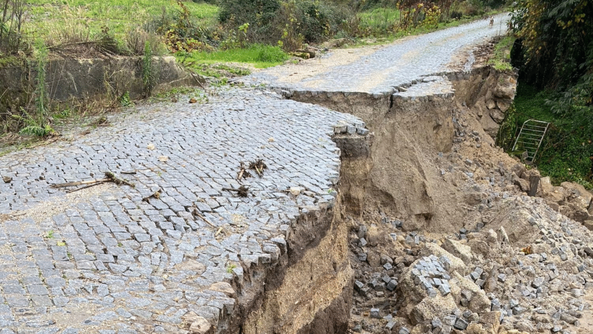 Famalicão: Mau tempo causa danos graves e fecha rua em Jesufrei