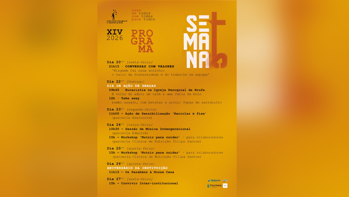 Famalicão: Centro Social e Paroquial de Brufe celebra décima quarta semana de comunhão com a comunidade